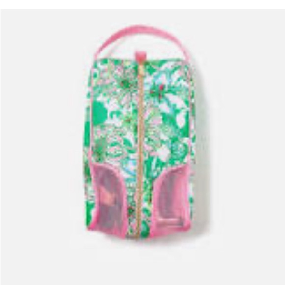 NWT/ NIP Lilly Pulitzer shoe bag, spearmint blossom views sz 7.25x 12L x 4.5 D - Picture 9 of 16